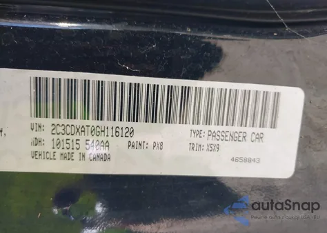 2016 Dodge Charger Police z USA, uszkodzony, nr VIN 2C3CDXAT0GH116120